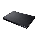 Grafoplás Ordner PVC | schwarz | verlängertes Folio | drei Klappen | Gummiverschluss | perfekt für Rechtsdokumente | 38 x 28 cm