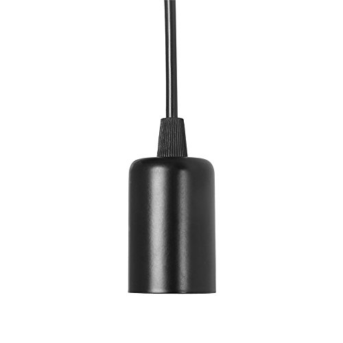 Hibeauty 6ヘッド インダストリアル ペンダントライト ラック 天井灯 ブラック E27対応 2mケーブル付き ヴィンテージスタイル 簡単取り付け [3]