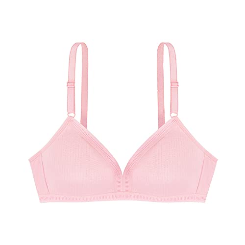 Dorina Underwear Women Tiffany Non Pad No Padded Unlined Wirefree Wireless Comfort Daily T Shirt Bralette Everyday T Shirt Bra Top - Pink - 40D #TOP1
