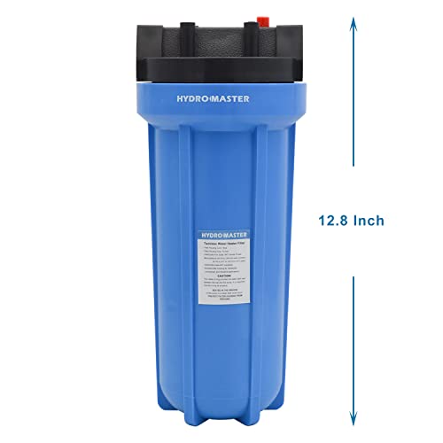 HYDRO MASTER Water Filter with Pressure Relife Button, Includes Housing, Filter Cartridge, Wrench, Bracket and Screw. (1 INCH)