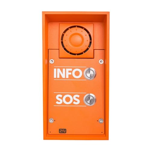 2N Telecommunications IP Safety Orange – Audio-Intercom-Systeme (kabelgebunden, IP69K, -40 – 55 °C, SIP2.0, DHCP Opt. 66, SMTP, 802.1x, RTSP, RTP, TFTP, HTTP, HTTPS, Syslog, ONVIF, Orange, 109 mm)