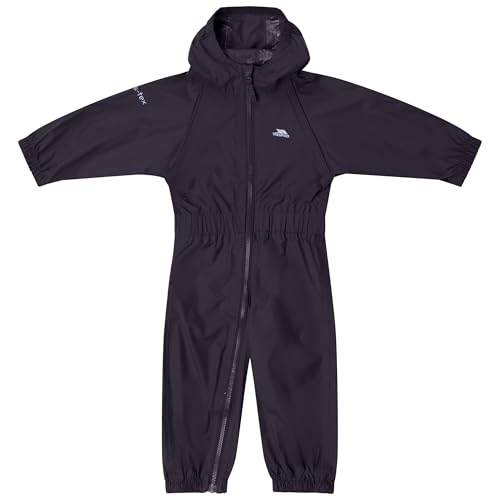 Trespass Babies hooded rain suit waterproof all in one breathable suit button