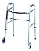 Lumex ColorSelect Walker, Lightweight Folding Design for Adults & Seniors, Large 5" Wheels, Silver