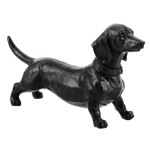 Milisten Estatua De Perro Salchicha Decoración De Jardín Accesorios para Perros Perro De Juguete Urnas De Felpa Perros De Coche Masticadores Al Aire Libre Estatua De Animal Estatua De