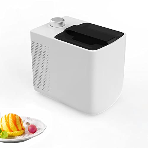 Ice Cream Maker,Electric Ice Cream Machine with Spoon,500ml Home Automatic Gelato Maker for Making Fruit Sorbet, Soft Serve, Frozen Yogurt, Gelato (Without Pre-Freeze）