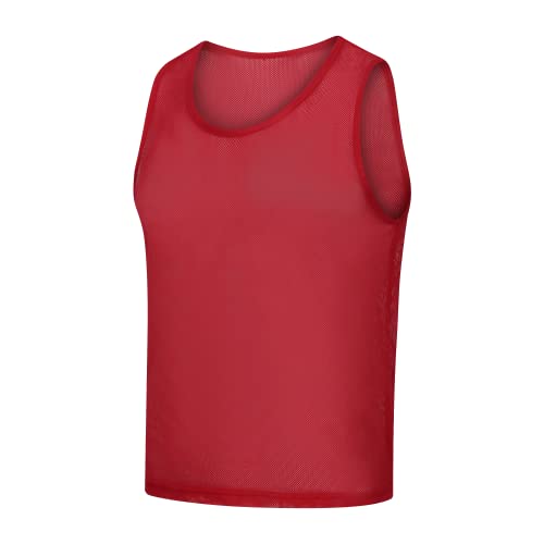 Image of Scrimmage Vests Pinnies Team Practice Jerseys for Kids,Youth and Adult Sports Soccer,Football,Basketball(12 Pack)