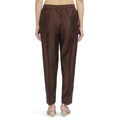 Image of Trouser Pants for Women,Stylish Trousers for Woman for Kurti Relaxed & Regular Straight fit Palazzo,Ethnic Bottom Formal Pants for Women Office wear Casual & Daily Use