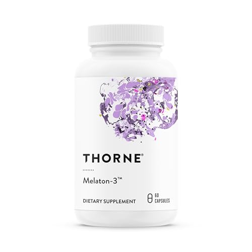 THORNE - Melaton-3-3 mg Melatonin Supplement - Supports Normal Circadian Rhythms Restful Sleep & Relaxation* - NSF Certified for Sport - Gluten Dairy & Soy-Free - 60 Capsules