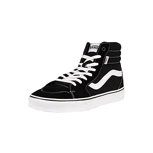Vans Old Skool, VD3HY28, Unisex-Erwachsene Sneaker, Schwarz (Black/White), 43 EU 8 Vans Herren Filmore Hi Suede/Canvas Sneaker, Veloursleder-Leinwand schwarz weiß, 46 EU