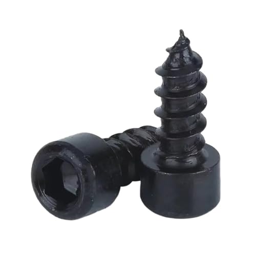 Vis à tête cylindrique M4 autotaraudeuse hexagonale noire 30mm x30