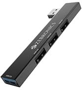 ZEBRONICS 210HB, 4 in 1 USB Hub, USB 3.0, 4 USB Ports, Speeds Upto 5 Gbps, Metal Body, for Mac | ...