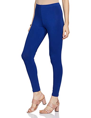 Image of GO COLORS Soft Cotton Stretch Ankle Length Leggings for Women | Breathable