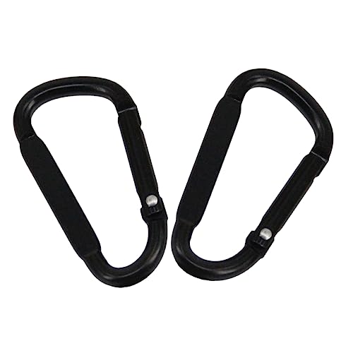 KOMBIUDA 20pcs Carabiner Locket Keychain Hooks Spring Snap Hook D Shaped Buckles Quick Links Multi-Functional Key Chain Hook Rope Quick Link Connectors Heavy Security Lock Aluminum Alloy