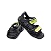 Crocs Kids' Swiftwater Mesh Wave Sandals, Black/Volt Green, 9 Toddler