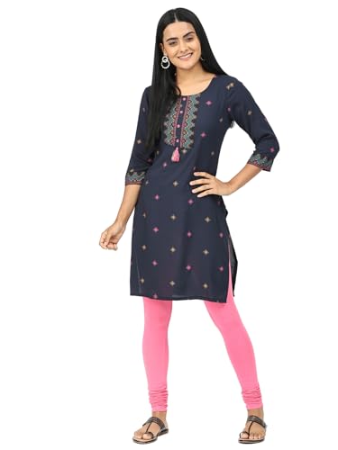 Image of Robinbosky Premium Cotton Lycra Baby Pink Churidar Leggings (L, BABYPINK)