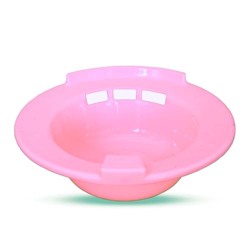 Image of OnlyRajesh Sitz Bath Tub for Adults - Sturdy Hot Hip Bath Tub for Piles Pain Relief, Fissure & Postpartum Recovery, Naturopathy, Fistula Treatment - Postpartum Essentials, Adult Bath Tubs - Pink