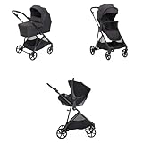 Chicco Trio Seety, Comprende Passeggino Seety con Telaio Ultraleggero, Navicella Ampia e Imbottita e Seggiolino Auto Kory Essential I-Size, Sistema Modulare Leggero e Compatto, 0 Mesi - 4 Anni