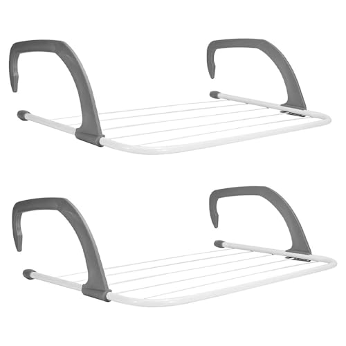 Easylife Radiator Drying Rack, Pack of 2, Folding Airer, Radiator Hangers, W50cm x D33cm - Fully Guaranteed