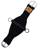 5 Star Equine 100% Mohair Black Colored Western Roper Cinch - Roller Buckle (28