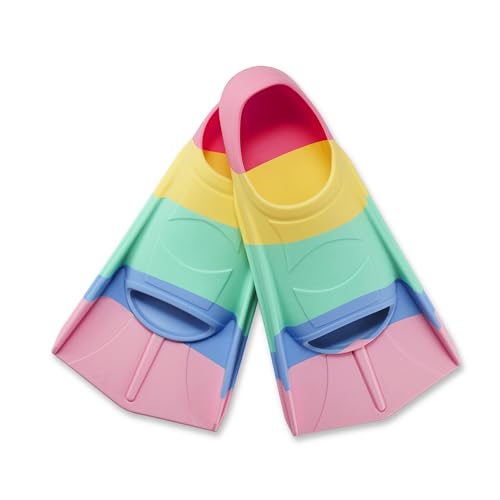 Image of Kids Swim Fins,Short Youth Fins Swimming Flippers,Swim Training Fins for Lap Swimming,for Children Girls Boys Beginners