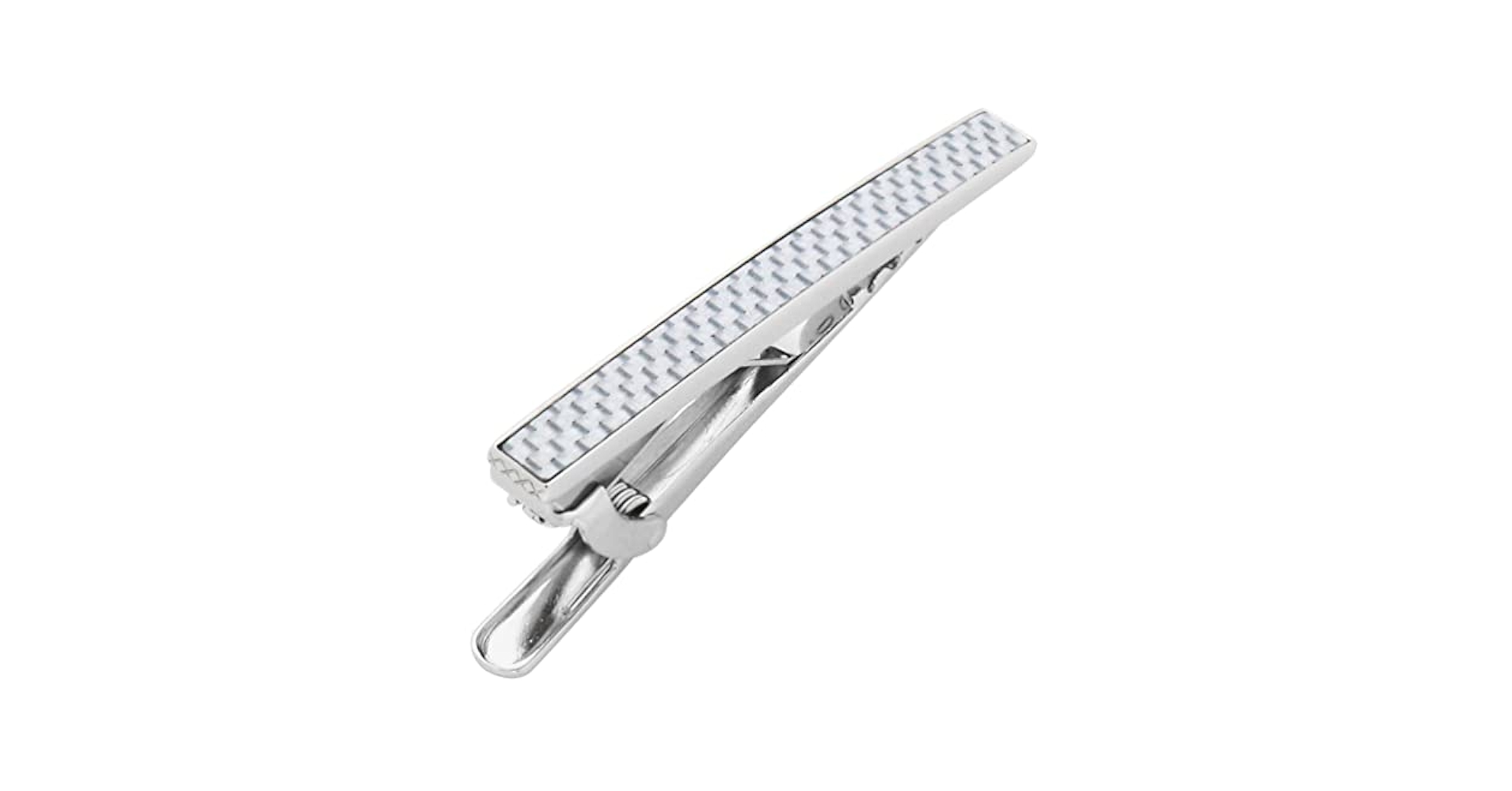 【TATEOSSIAN】ネクタイピン（カーボンファイバー） TATEOSSIAN タテオシアン カーボンファイバー Dシェイプ グレー