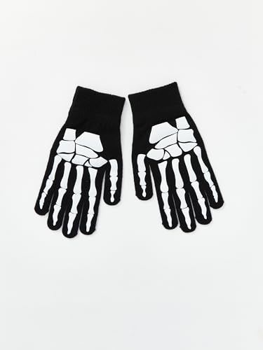 LC واكيكي قفازات للرجال تتوهج في الظلام، مقاس واحد، اسود