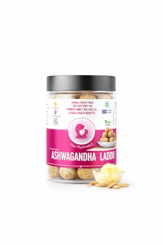 Image of Maa Mitahara Post Pregnancy Laddu with Ashwagandha | Traditional Postpartum Recovery Laddu | Herbal Energy & Nutrient Support for New Mothers (300g, Ashwagandha)