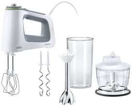Braun HM5137WH Mixer with Removable Whisk/Kneader 750 W White/Grey image 5
