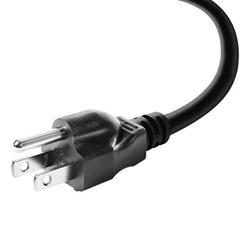 VSEER 6Ft 18 Gauge 3 Prong Heavy Duty Universal AC Appliance Replacement Power Supply Cord Cable with Open End, SJT 18AWG US Plug 10A/125V 1250W, Black