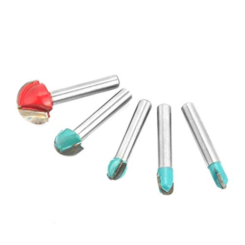 QWXZ Strong and sturdy 5pcs Milling Cutter Router Bit Set Wood Cutter Carbide Shank Mill Woodworking Trimming Carving Cutting Tools Mechanical tools