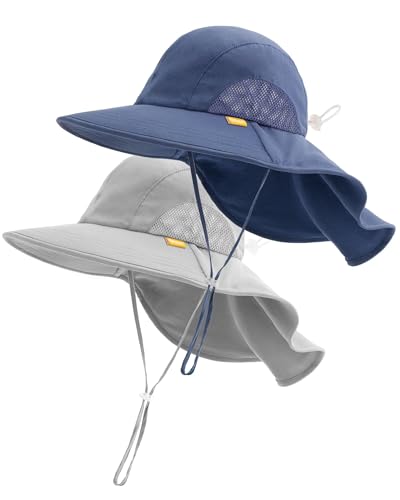 Image of FURTALK Toddler Kids Sun Hat UPF 50+ Sun Protective Bucket Hat for Baby Summer Beach Hats