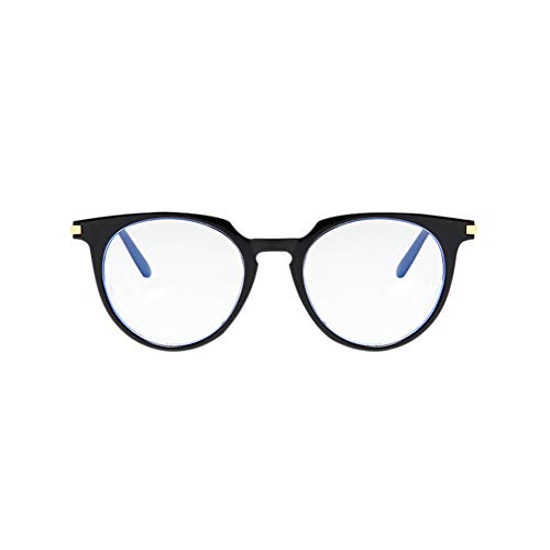 Oval Rimmed Anti UV Blendung Gläser - Blau Licht Filter Computer Spiel Eyewear Lightweight Retro Männer Frauen Klar Linse Goggle (Helles