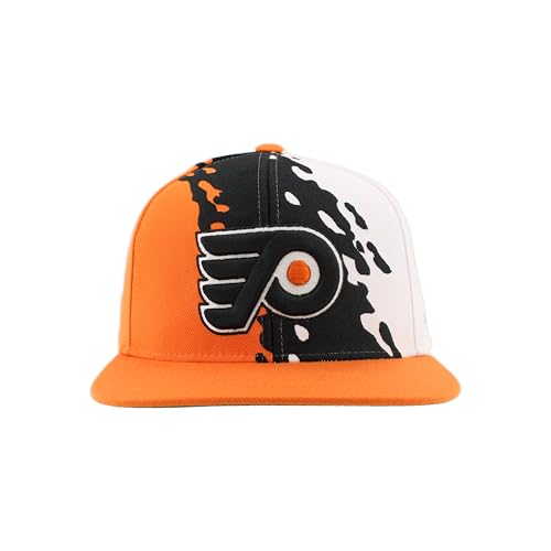 Image of ZHATS NHL Unisex-Adult NHL Officially Licensed Adjustable Snapback Hat Flat Bill Z11 Retro Paintbrush