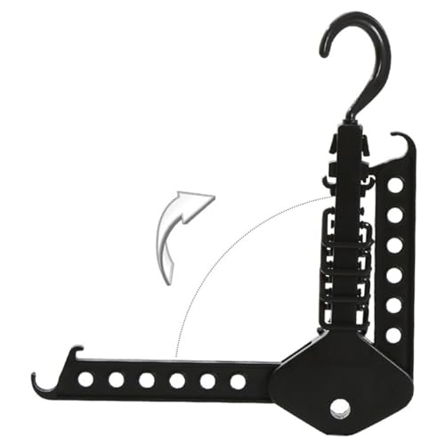 Percha plegable de plástico PRETYZOOM ahorra espacio con gancho para ropa 2