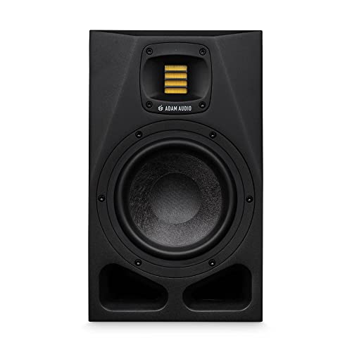 Adam Audio A7V Powered Two-Way Studio Monitor (2-Pack) Bundle With Microphone Cable (2-Pack), Cable (2-Pack) And Monitor Isolation Pads (2-Pack) (7 Items) #TOP1
