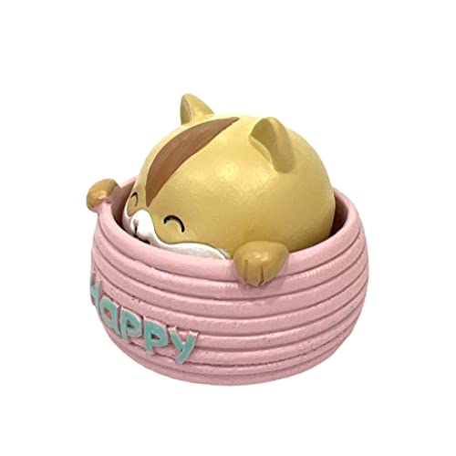 Image of AUGEN Polyresin Cute Cat Happy Bobblehead Idol Statue Showpiece for Home Decor Decoration and Gifting (1 Piece,7532H)