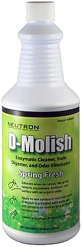 D-Molish Enzymatic – Spring Fresh (1 Bottle) – Stain & Odor Remover, Pet-Safe Drain & Grease Trap Treatment – Bathroom, Tile, Grout & Carpet (Quart) (2) image 2