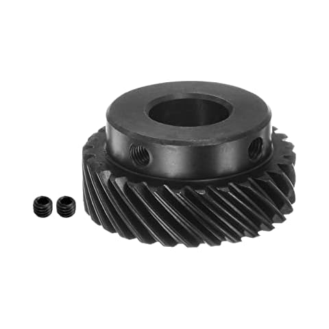 HARFINGTON Helical Gear 14mm Inner Dia 28T 1 Mod Hardened 45# Steel Spur Diff Differential Motor Spiral Bevel Gear RC Replacement Parts, Left Direction Cover