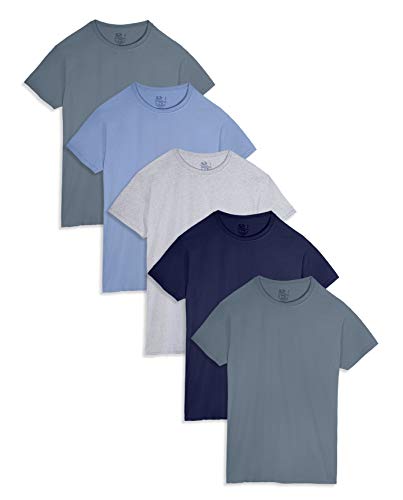 Fruit of the Loom Mens Crew T-Shirts 5 Pack - Assorted, Medium, Assorted