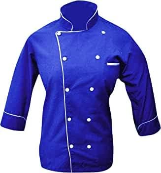 Women's Chef Coat with piping Chef Jacket, Chef Uniform (XS-6XL)