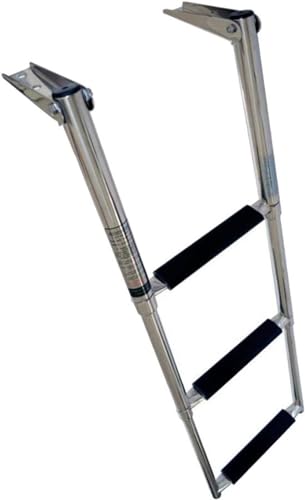 Escalera telescópica de acero inoxidable 3 pasos para piscina miniatura 1