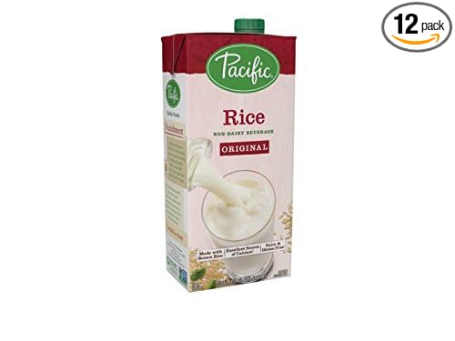 Pacific Foods Rice Non-Dairy Beverage, Plain, 32-Ounce Containers (Pack of 12)