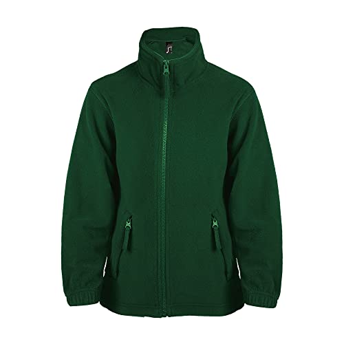 SOLS - Chaqueta polar modelo North con cremallera para niños (6 años/Verde oscuro) Cover
