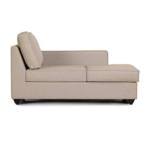 Image of Wakefit Sofa Set | 3 Year Warranty | Sofa 3 Seater, 3 Seater Sofa for Living Room, Wooden Sofa Set, 4 Seater + Right Aligned, Sofa for Living Room - Napper(Omega : Pearl)