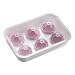 Produktbild Westmark Eiswürfelbereiter Crystal  Eiswürfelform mit Deckel, zum Herstellen von 6 großen, runden Eiswürfeln, Transparent/Rot/Weiß  Kunststoff, BPA-frei
