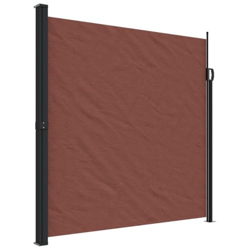 Paravent rétractable extérieur marron 600x200 cm pour terrasse - 3