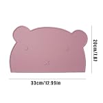 Dog Food Mat, Dog Feeding Mat, 12.99x7.87 inches Washable Non-Slip, Silicone Bear Shaped Spill-Proof, Tray Pad for Food and Water, Puppy Kitten Floor Use Indoor Outdoor – Bild 2
