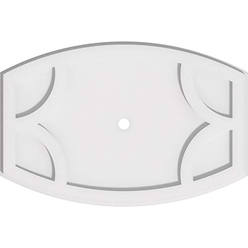 Image of Ekena Millwork CMP22X14KY-01000 Kailey Architectural Grade PVC Contemporary Urethane Ceiling Medallions 22 inchW x 14 5 /8 inchH x 1 inchID x 11 3 /4 inchC x 1 inchP