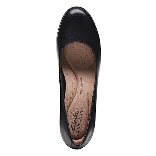 Clarks Collection Women's Bayla Skip Pump, Black Leather, 6 Medium US by Clarks - Image 8