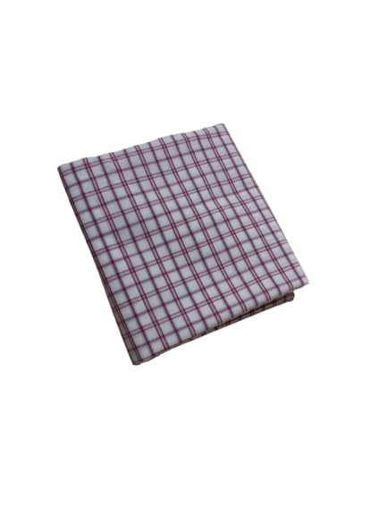 Unstitched Pure Cotton Shirt Material For Men Checkered Pattern-image-29